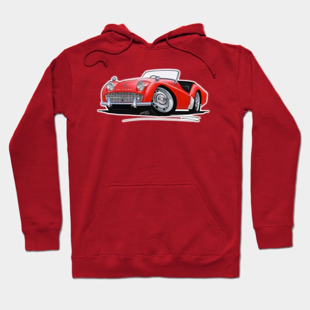 Triumph TR3A Red Hoodie by y30man5